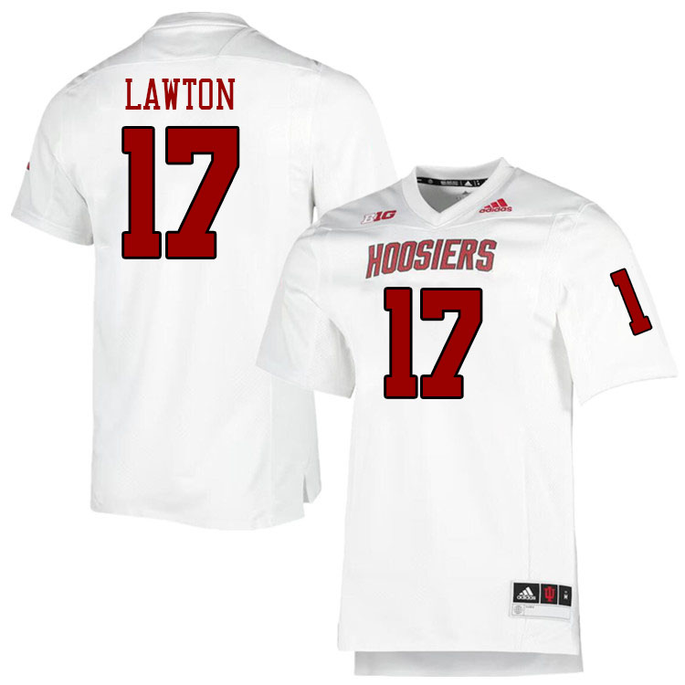 Men #17 Ty Son Lawton Indiana Hoosiers College Football Jerseys Stitched-Retro White